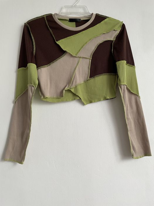 Bluzka z długim rękawem crop top