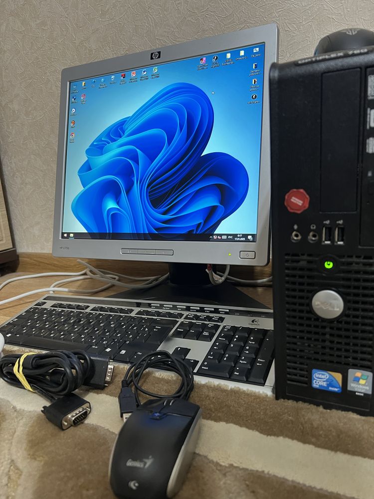 Системный блок Dell Optiplex 760 DT + монитор Hewlett Packard HP L1706