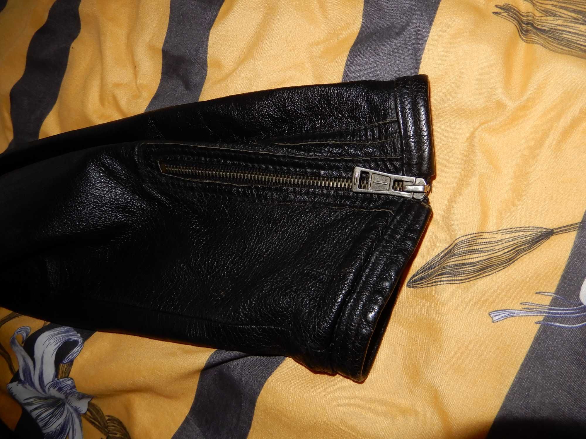 SUPER Kurtka skórzana biker motor metal punk XL