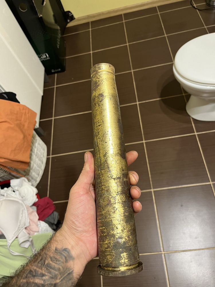 Łuska bofors 40 mm plot polska piękny stan