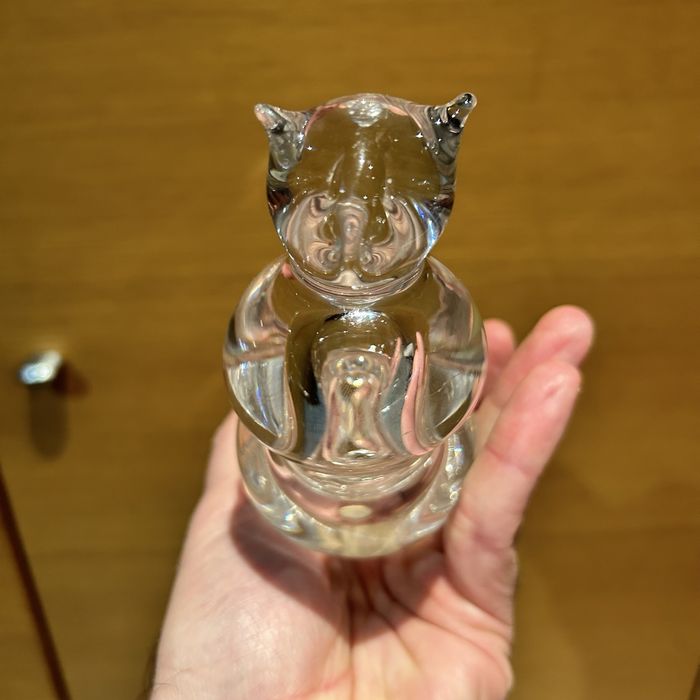 Cristal lagarta da Vilca assinada por Mario Drogi worm estatua crystal