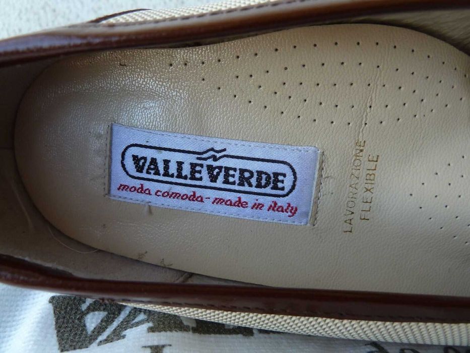 Sapatos italianos novos Vallerverde 37