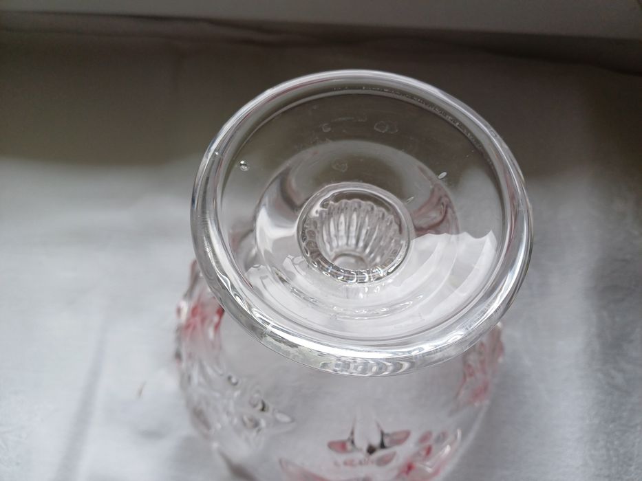 Szklana cukiernica na nodze Walther Glas-vintage
