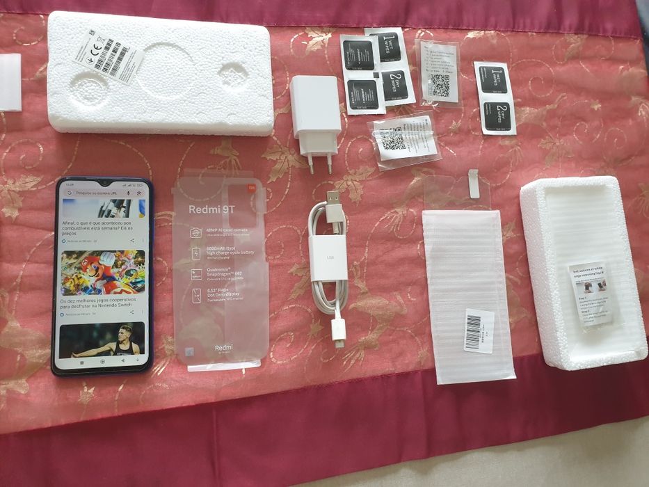 Xiaomi Redmi 9T na caixa, super bateria 6000 Mah, NFC, como novo
