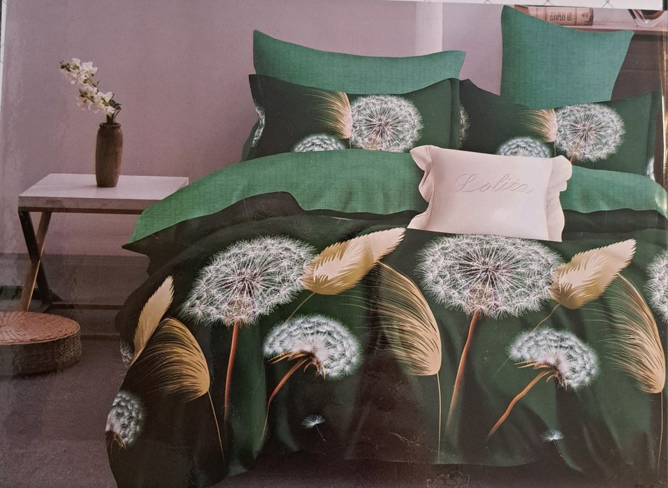 Komplet pościeli satyna bawełniana 160x200 + prześcieradło