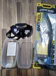 F1 mask + Itaca Ultra Dry snorkel Cressi novos/new diving set