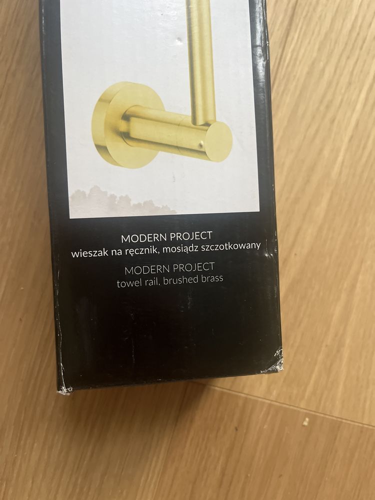 Omnires Modern Project Wieszak na ręcznik 60 i 40  cm złoty