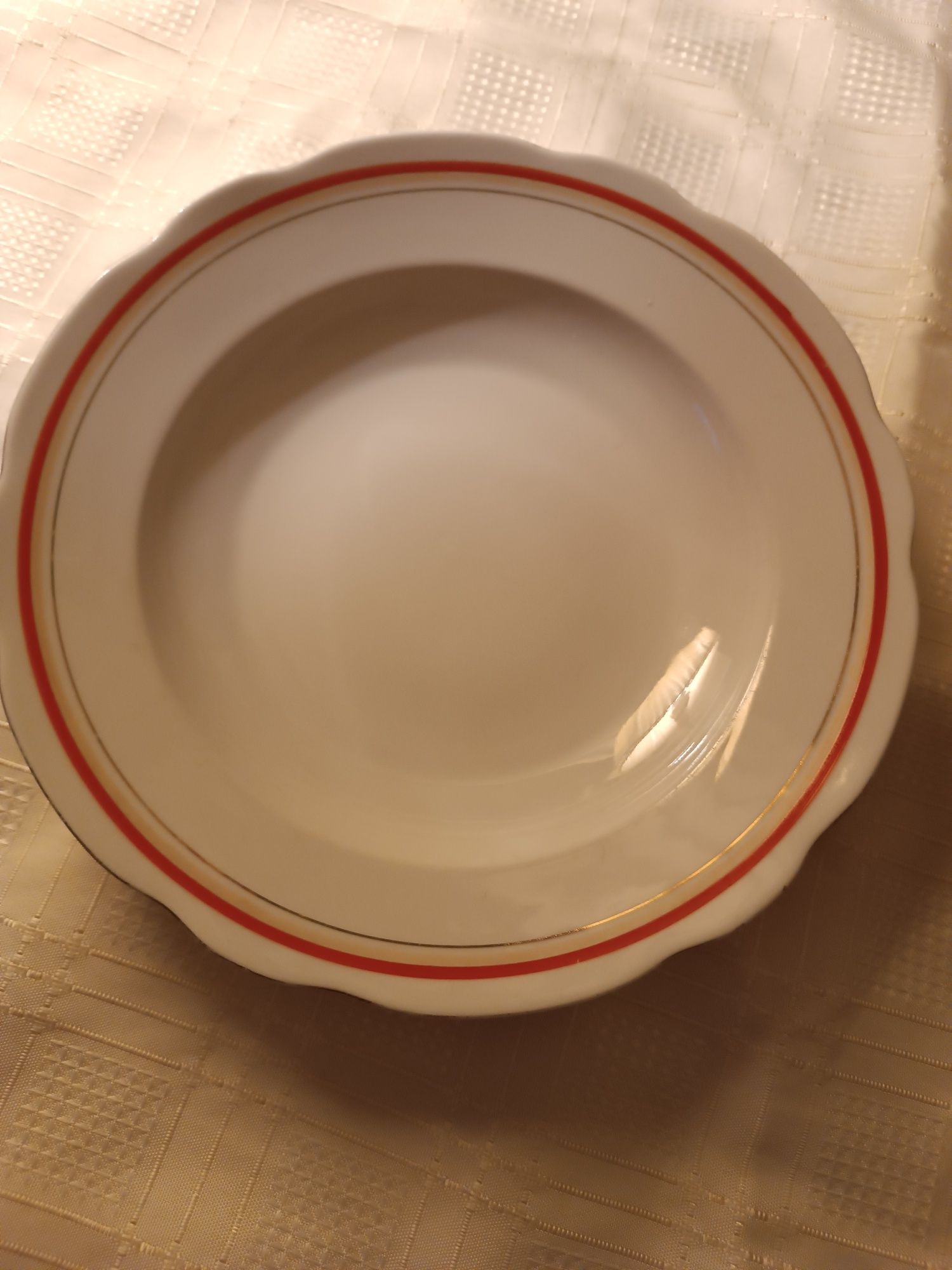 Ćmielów stara porcelana talerze obiadowe głęboke