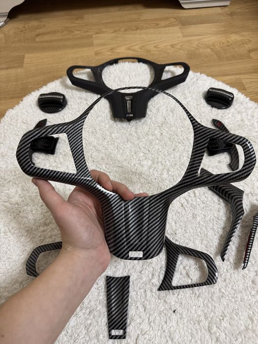 Накладка на М Кермо BMW M Perfomance на G серію,пелюстки,карбон бак G