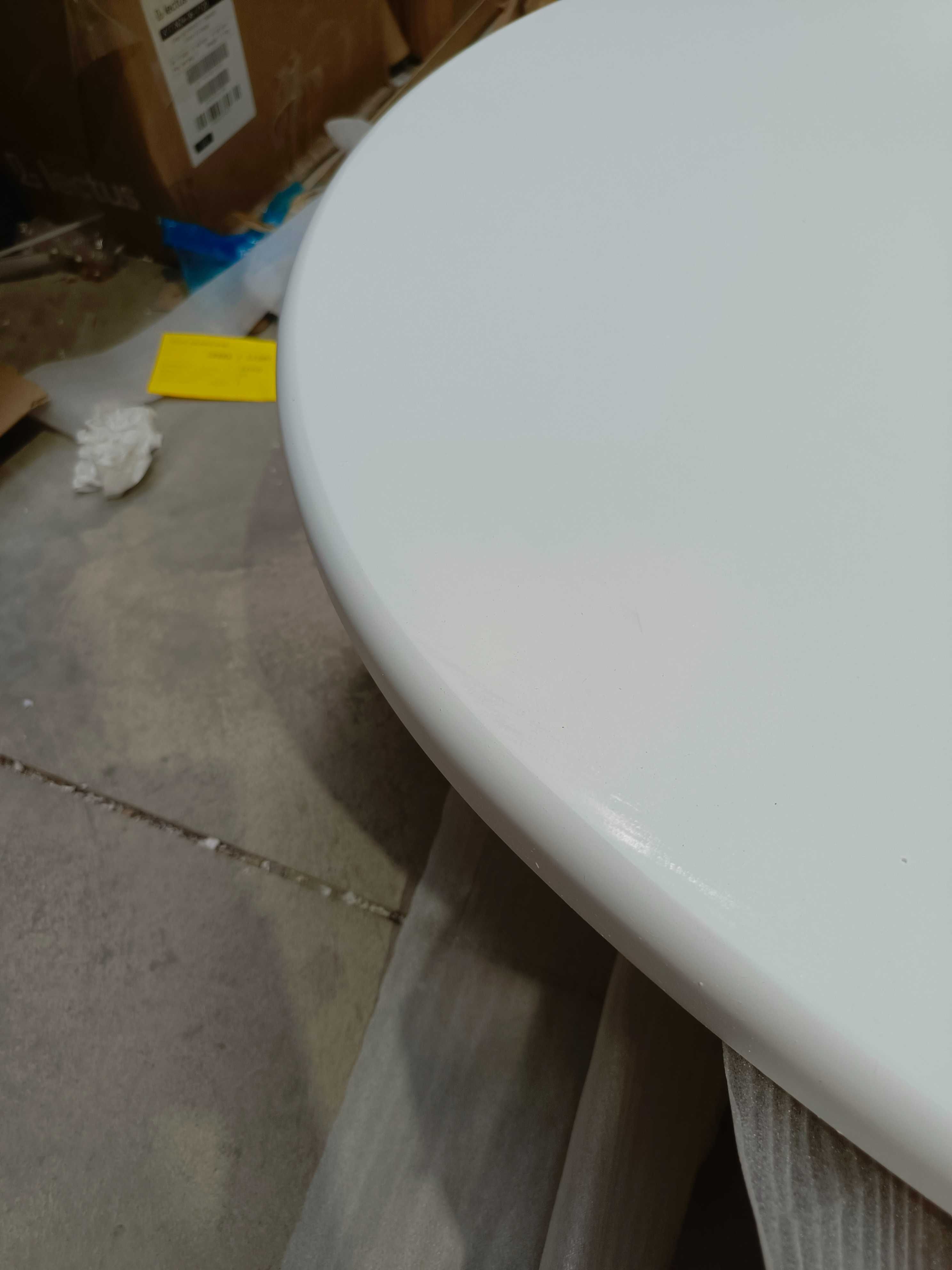 ZZ1595 Biurko/konsola Santana 140 cm, białe, oble kształty