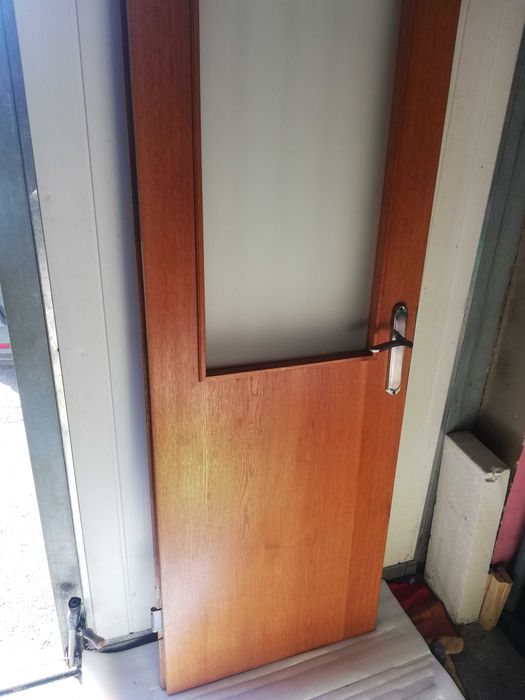 Drzwi wewnętrzne 70, drewniane, lata 90"