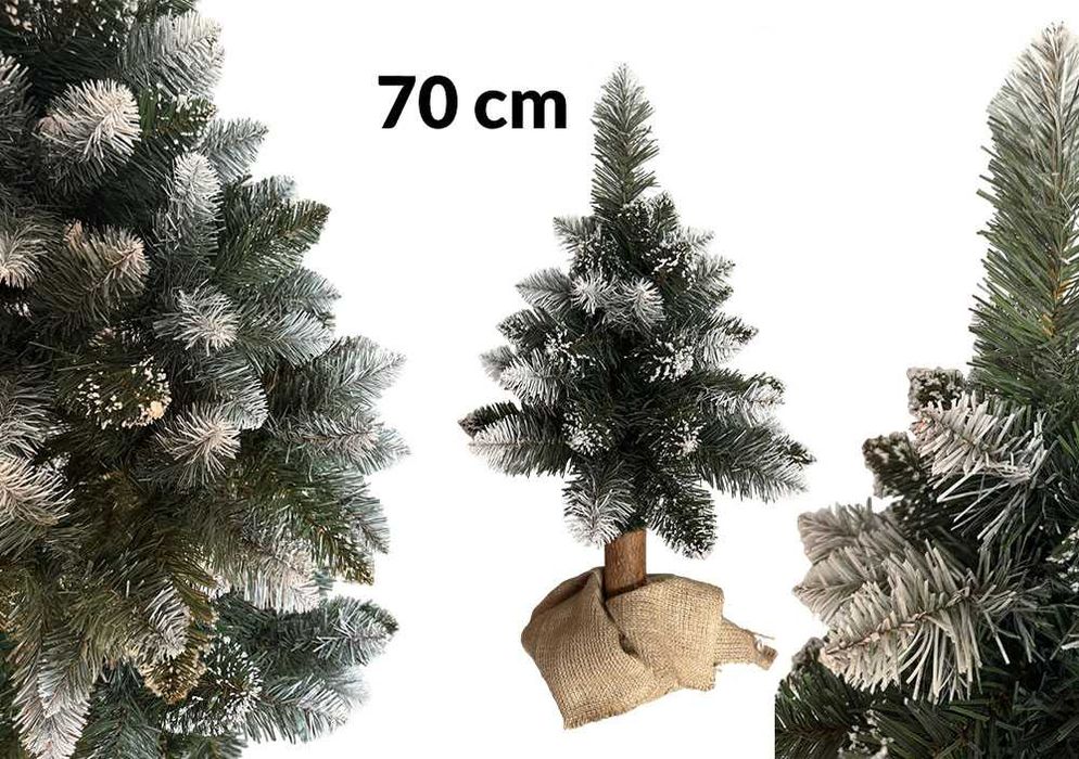 Sztuczna choinka na pniu 70 cm MAŁA CHOINKA do biura NA BIURKO GĘSTA