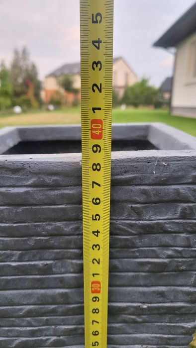 Szara donica ogrodowa 3szt