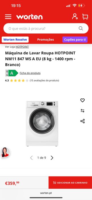 Maquina de lavar roupa com pouco uso.