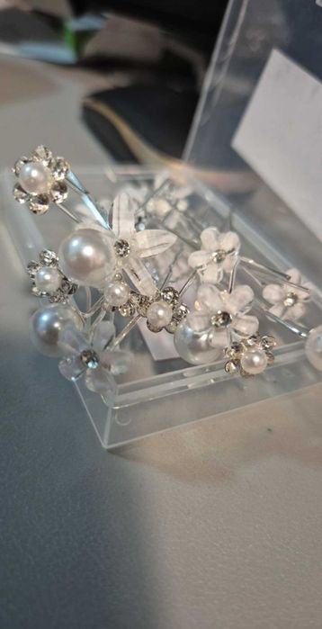 Wsuwka szpilka ozdobna z kryształkami 10 sztuk spinki kokówki kok