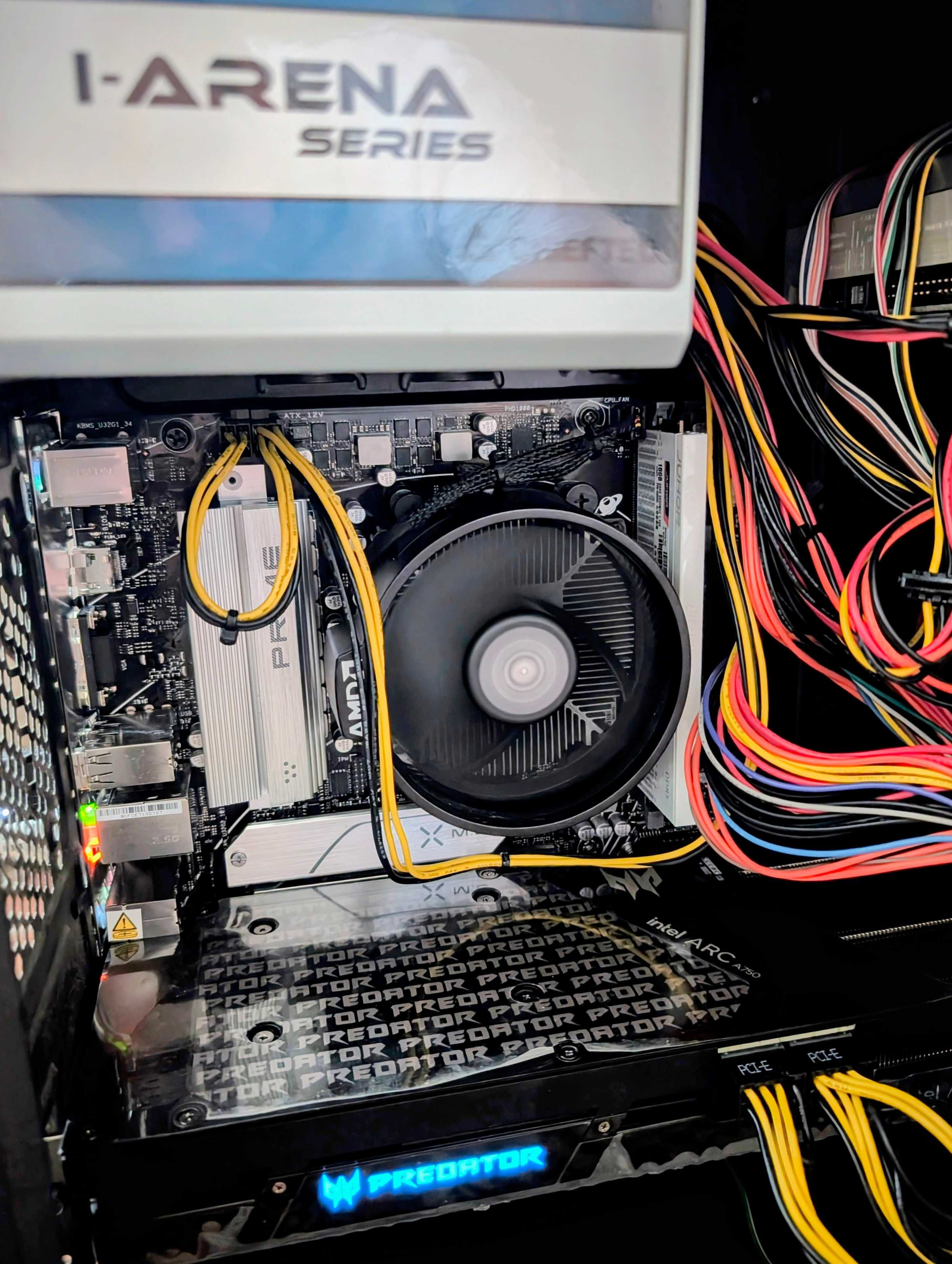 Amd am5 ryzen 8400f, intel ark a750 geforse rtx 4060ti 16gb,ssd+hdd