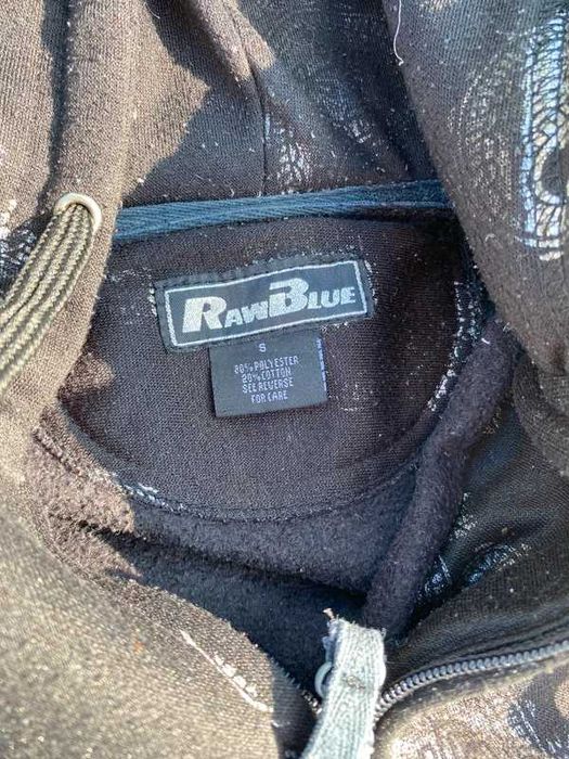 Bluza z kapturem hoodie zip Raw Blue rap hiphop swag jnco mass denim