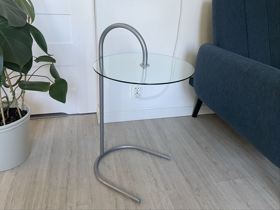 Vintage IKEA Ry Tord Björklund designerski szklany stolik nocny