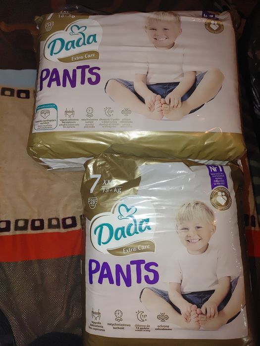 opakowanie DADA pants rozmiar 7, 28 szt i 34 szt