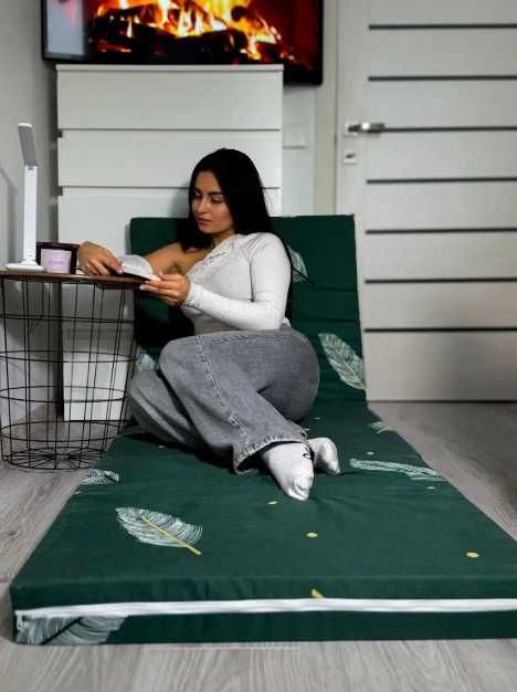 Трансформер матрац на застібці поролоновий складний на розкладушку пуф