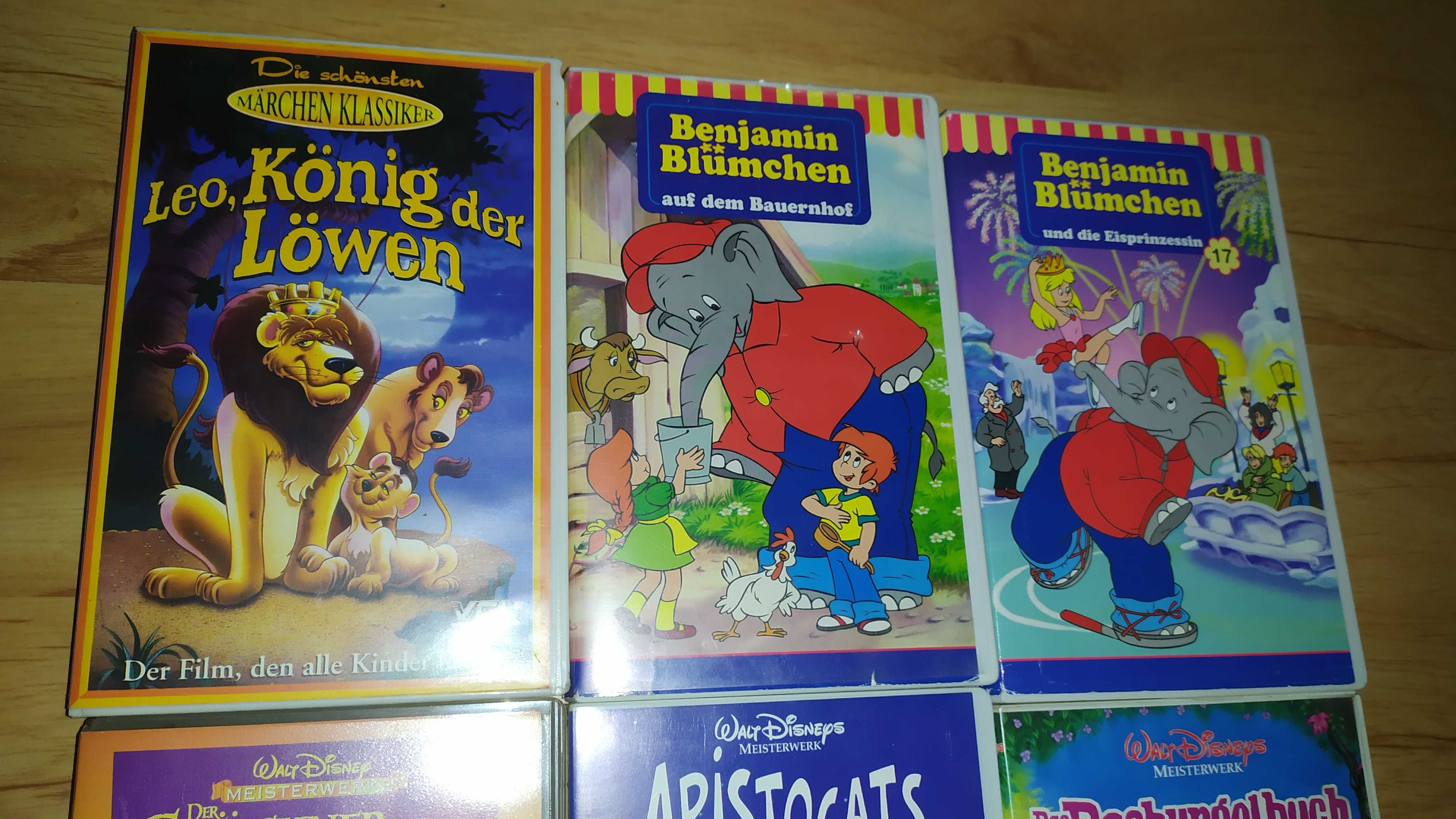 Benjamin Blumchen Król lew zestaw 6 VHS video