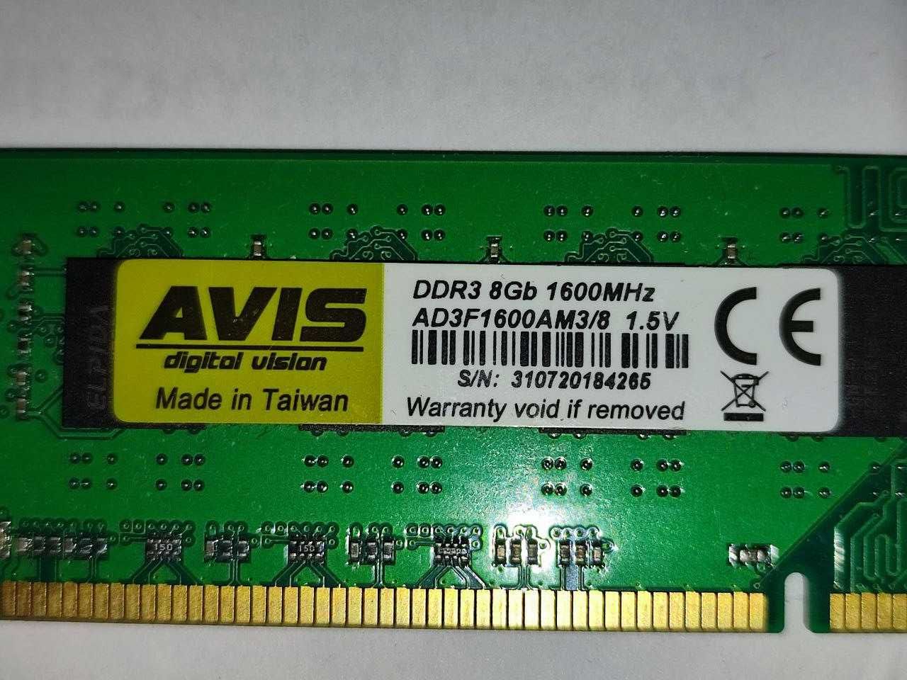 ddr3 8Gb 1600MHz AD3F1600 AM3/8 1,5v