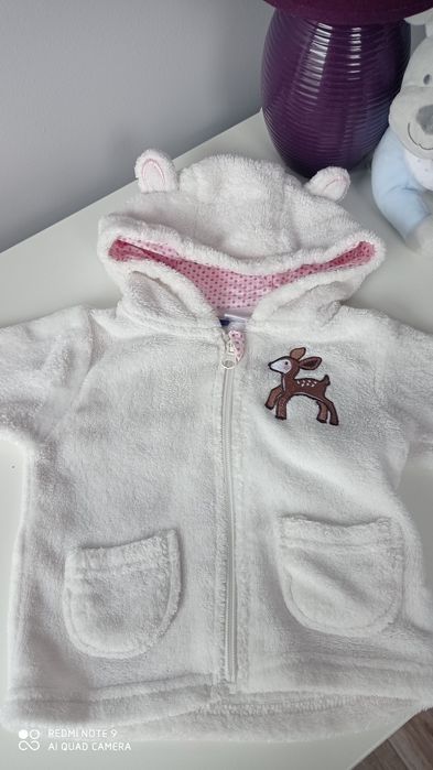 Biała bluza dla dziewczynki rozm.62-68