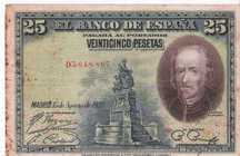 Espanha - Nota 25 pesetas 1928