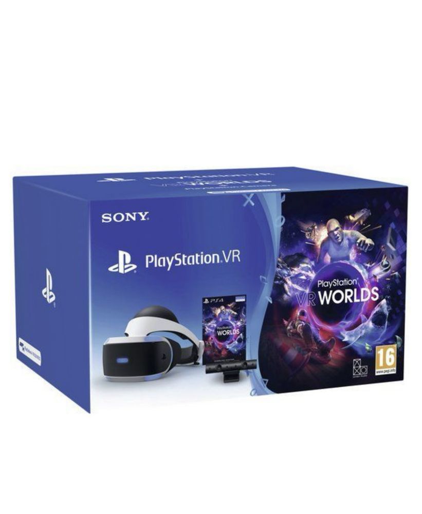 Playstation VR (PS4/PS5) + Камера + VR Worlds + перехідник для PS5