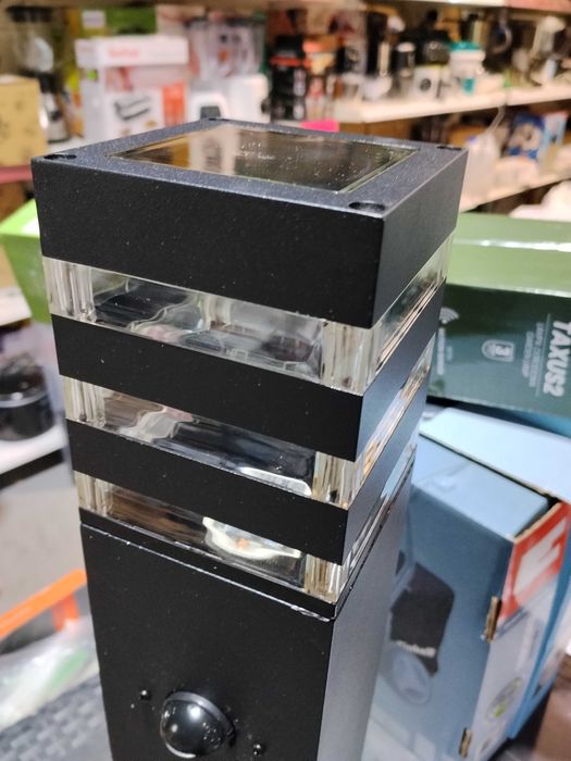 Słupek oświetleniowy prostokąt Lumiled E27 60 cm czarny, NOWY