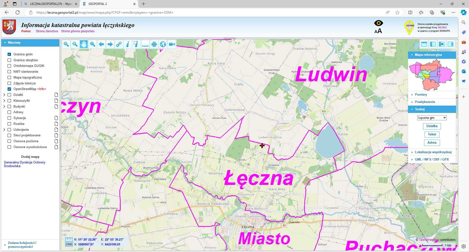 2 działki Podzamcze - gmina Łęczna