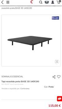 Tapi creme 140x190 c/ pés incluídos - Conforama - nova