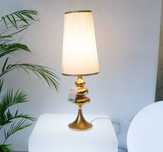 ALMA TL1 Ideal Lux Lampa stołowa złota z abażurem