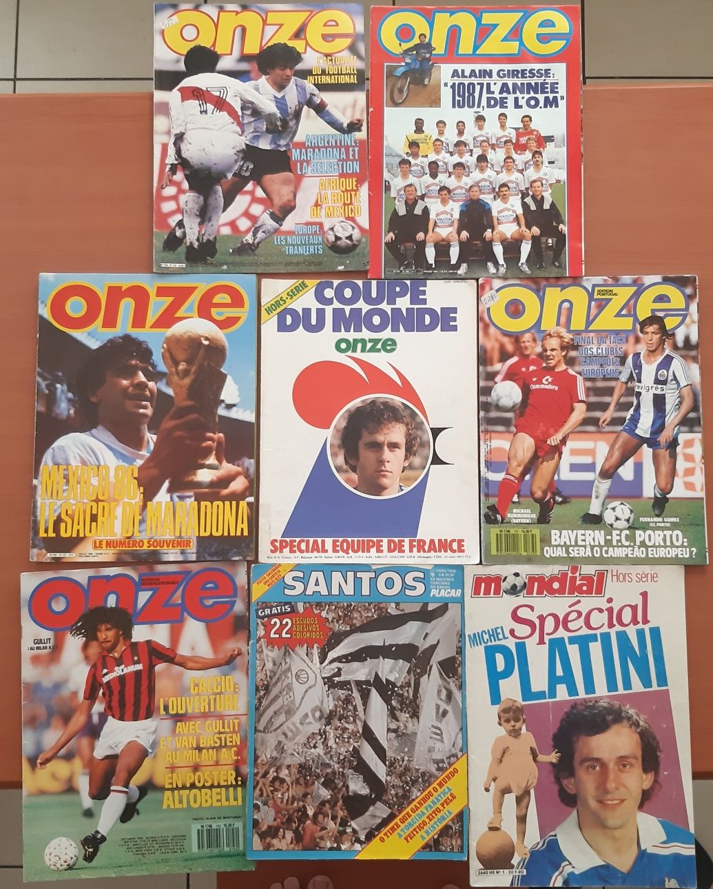 Revistas de Futebol Onze Mondial Antigas