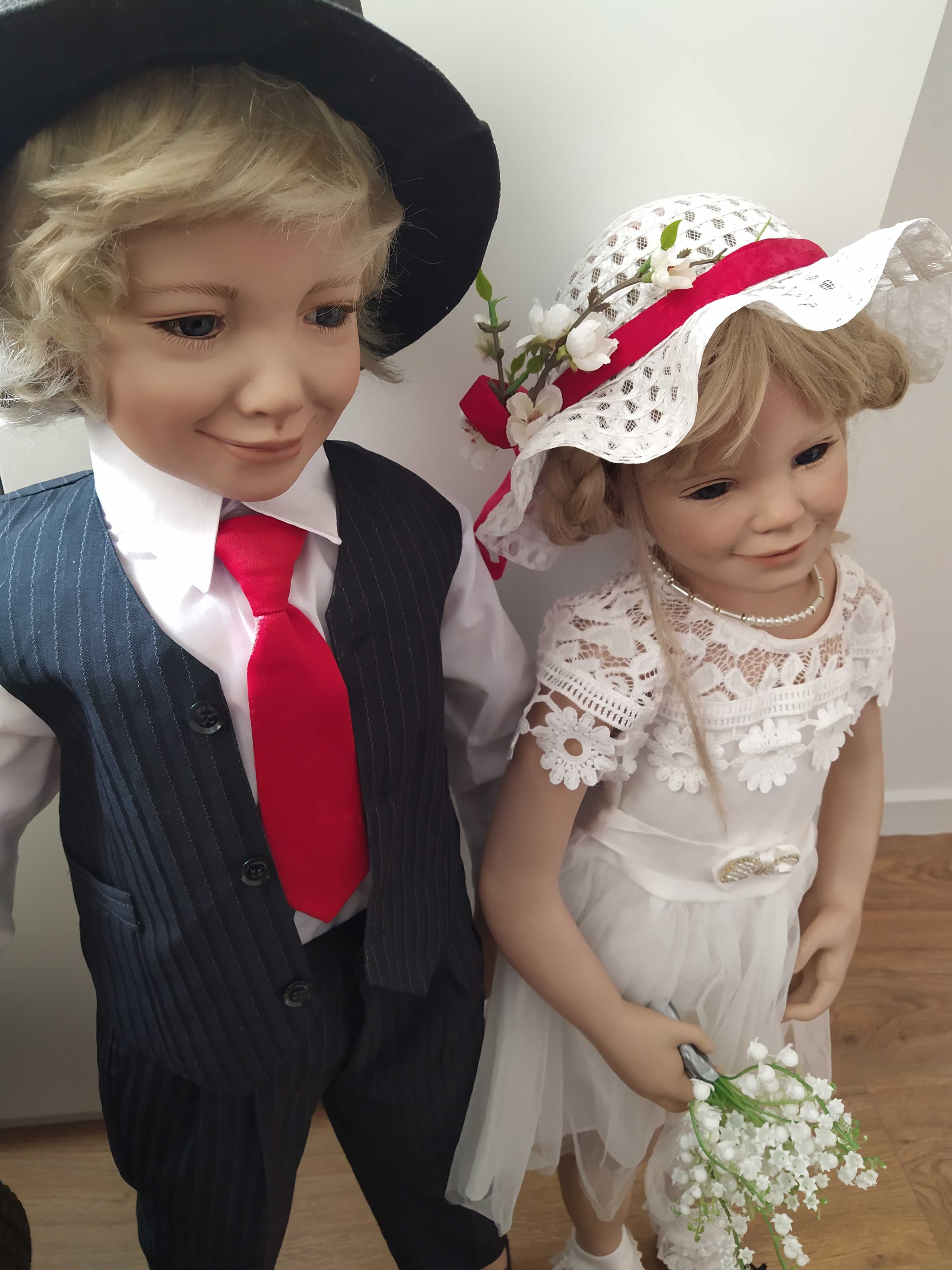 2 lalki kolekcjonerskie, Susan Lippl winylowe, dekoracja weselna