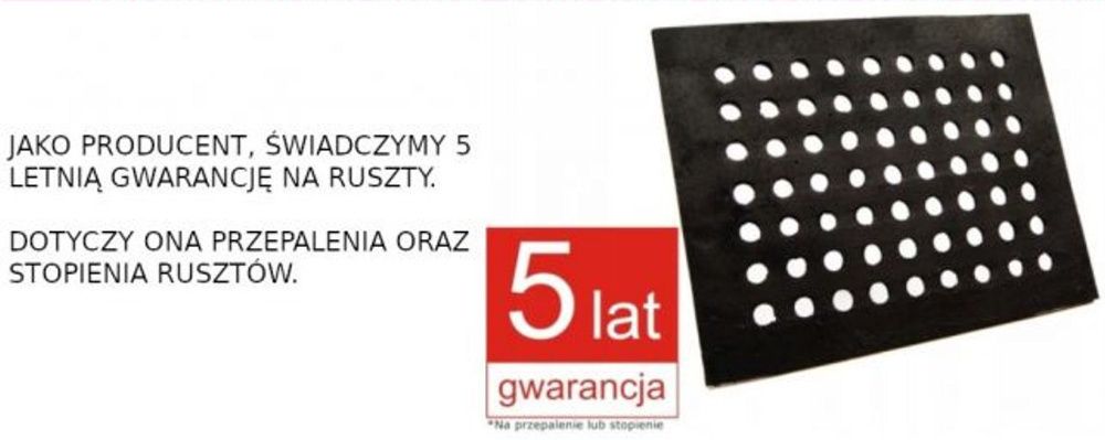 Ruszt żeliwny do kominka, pieca WZMOCNIONY 43x25