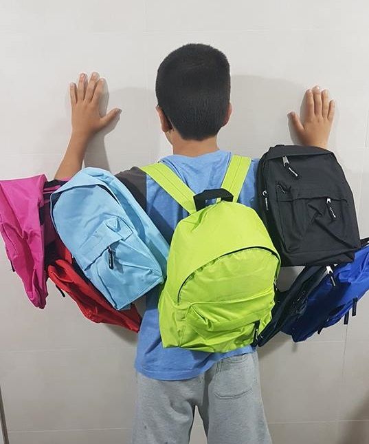 mochilas para a creche