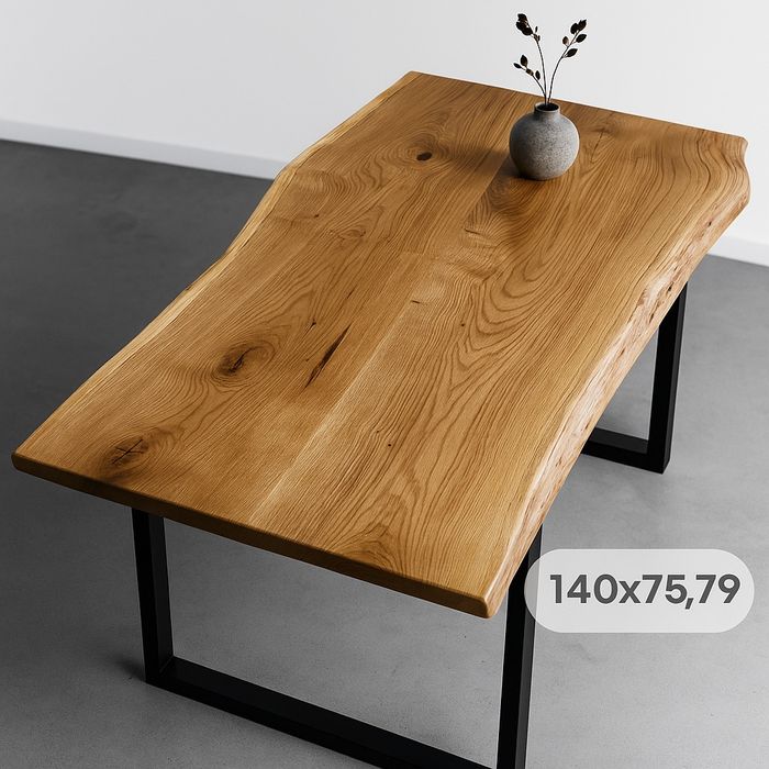 Blat dębowy 140x75-78 Live Edge