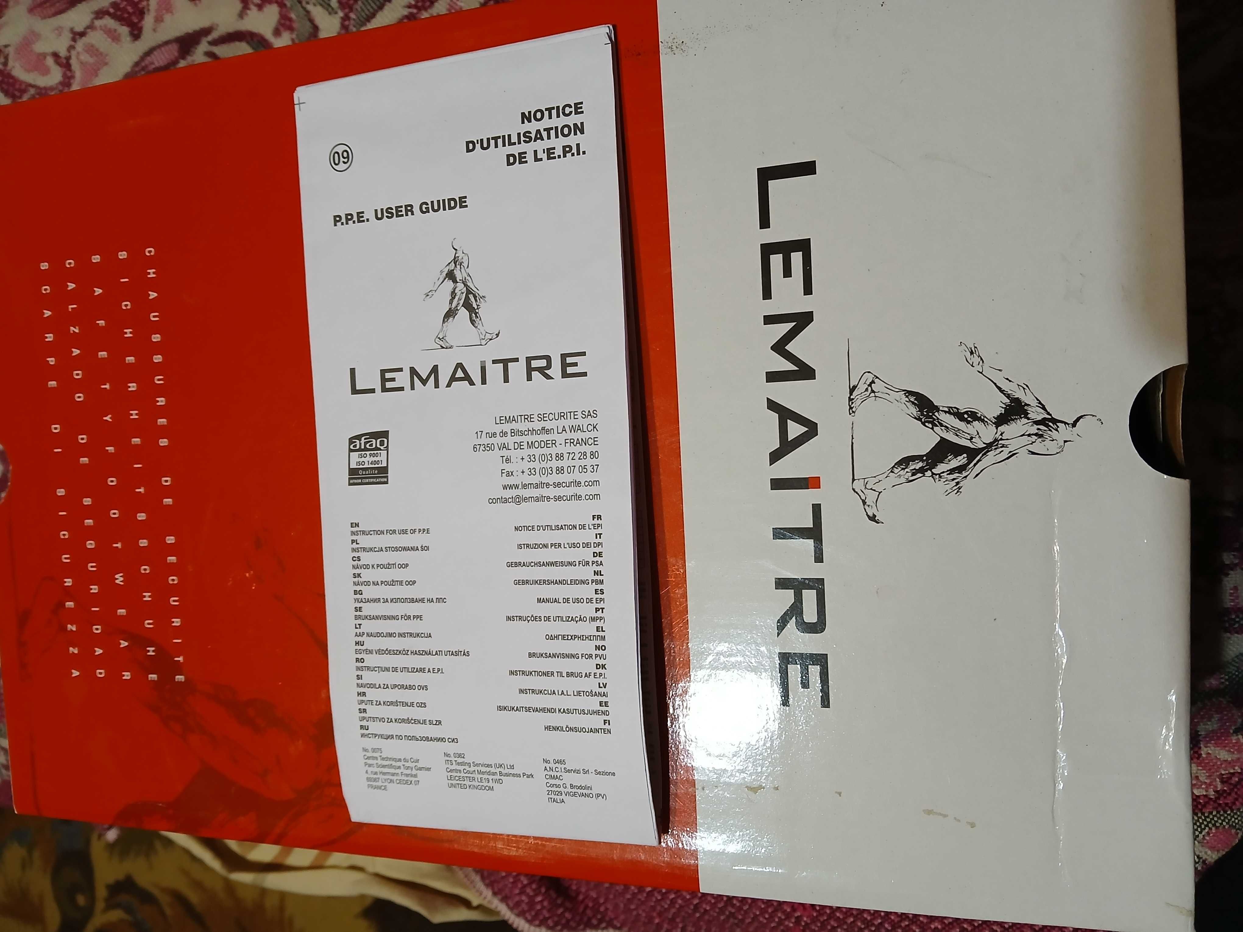 Кросівки робочі черевики полуботинки Lemaitre Cougar S1 SRC 44р