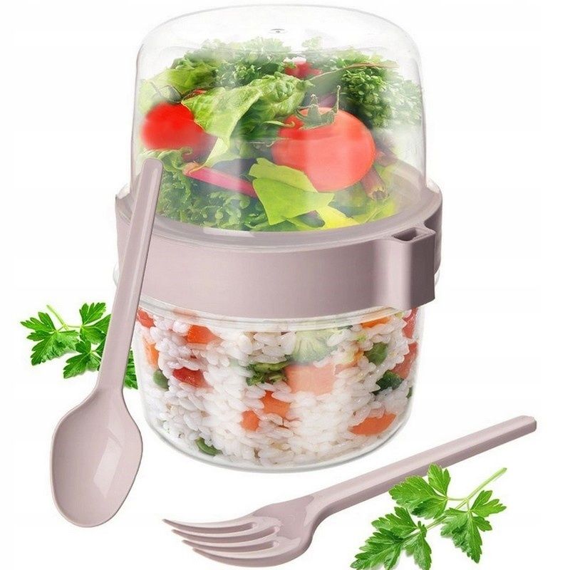 lunchbox pojemnik kubek na jogurt musli sałatki + dodatki bpa free 370