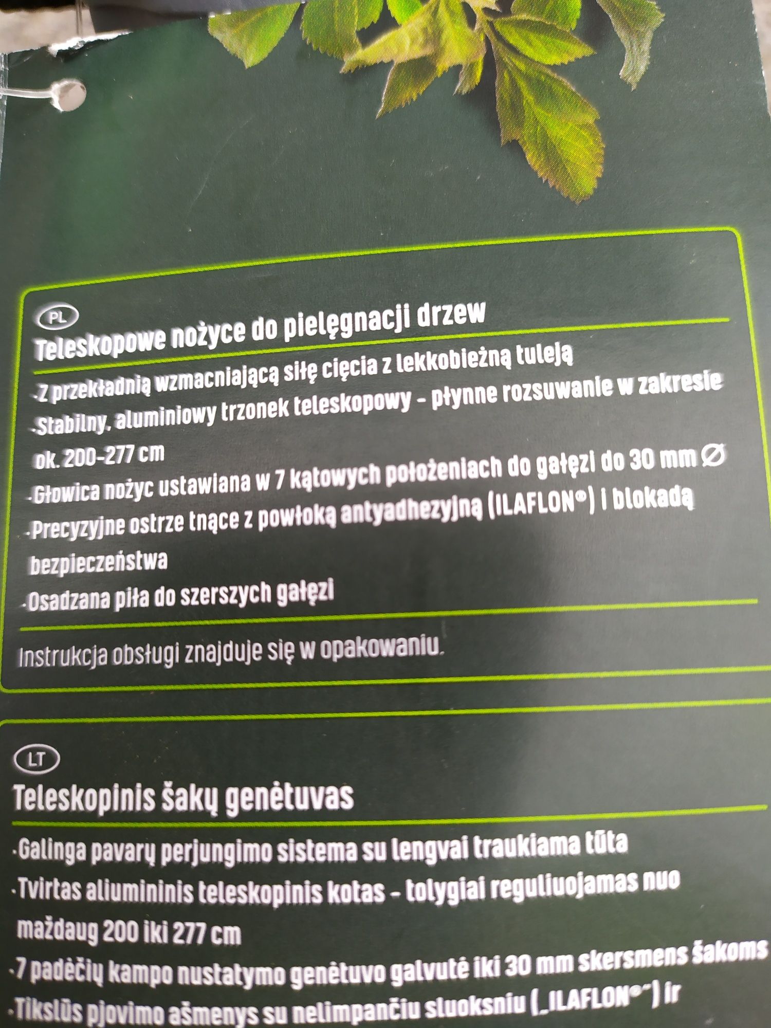 Sekator nożycowy na wysięgniku, teleskopowe nożyce z piłą NOWE