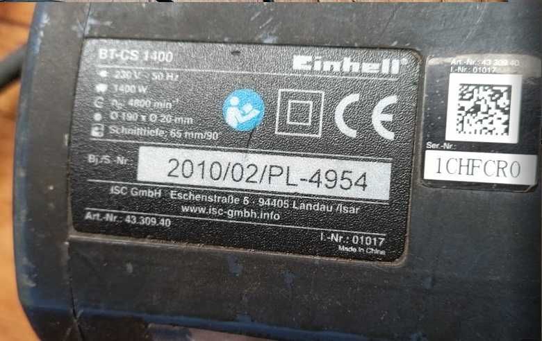 PILARKA tarczowa einhell TC-CS 1400 tanio