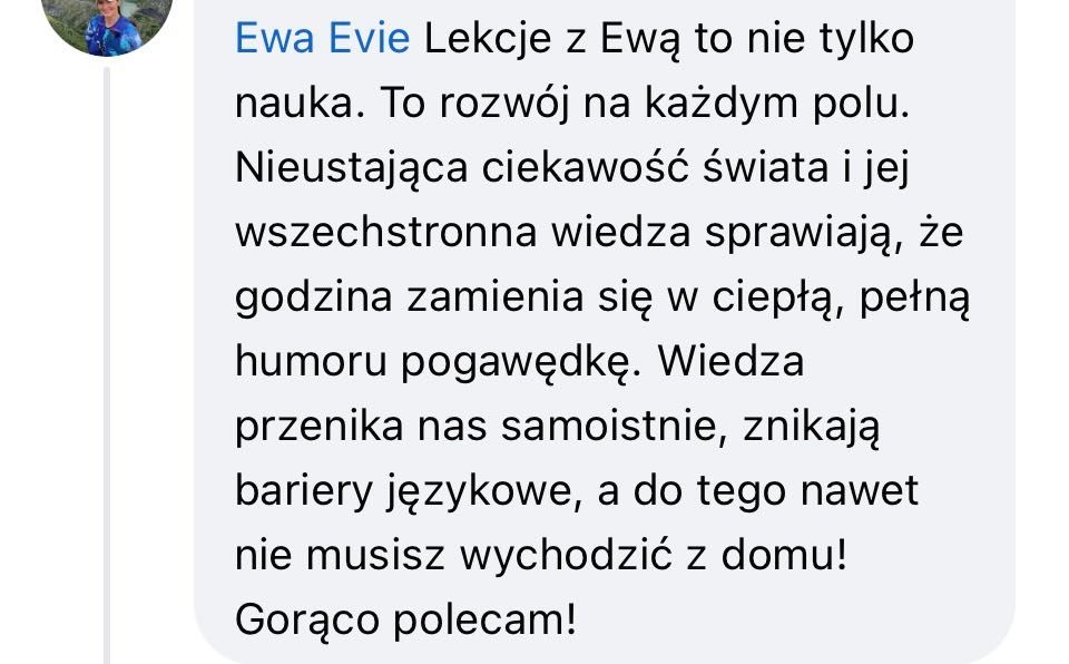 Angielski z pasją: korepetycje, tłumaczenia, Business English; FAKTURA