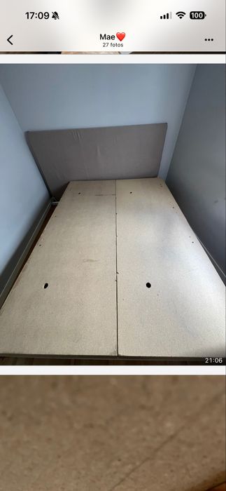 Cama king Size com sommier e cabeceira feita a medida