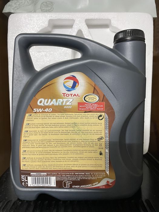 TOTAL QUARTZ 9000 5W40 - 5Litros