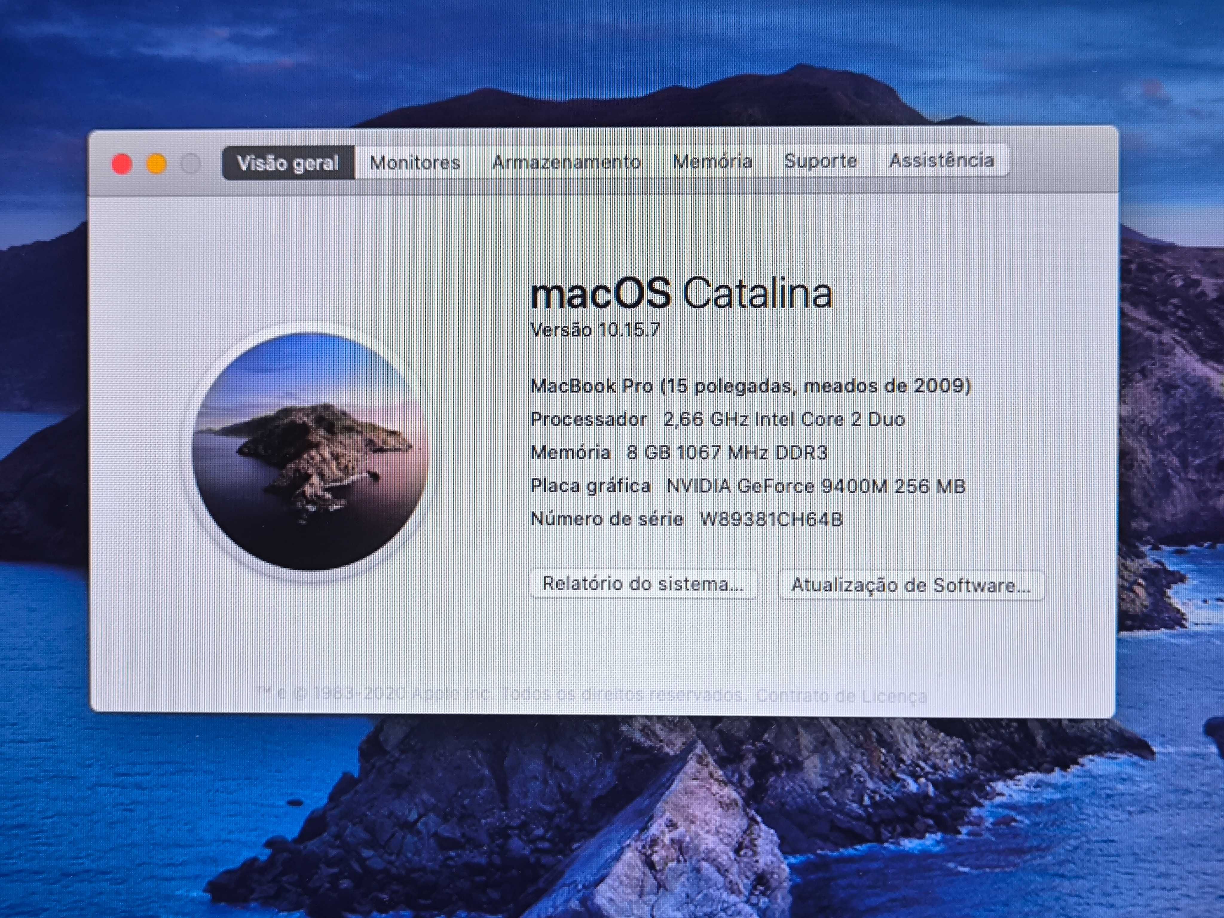 Apple Macbook Pro 15” ssd 128GB 8GB ram # bateria NOVA