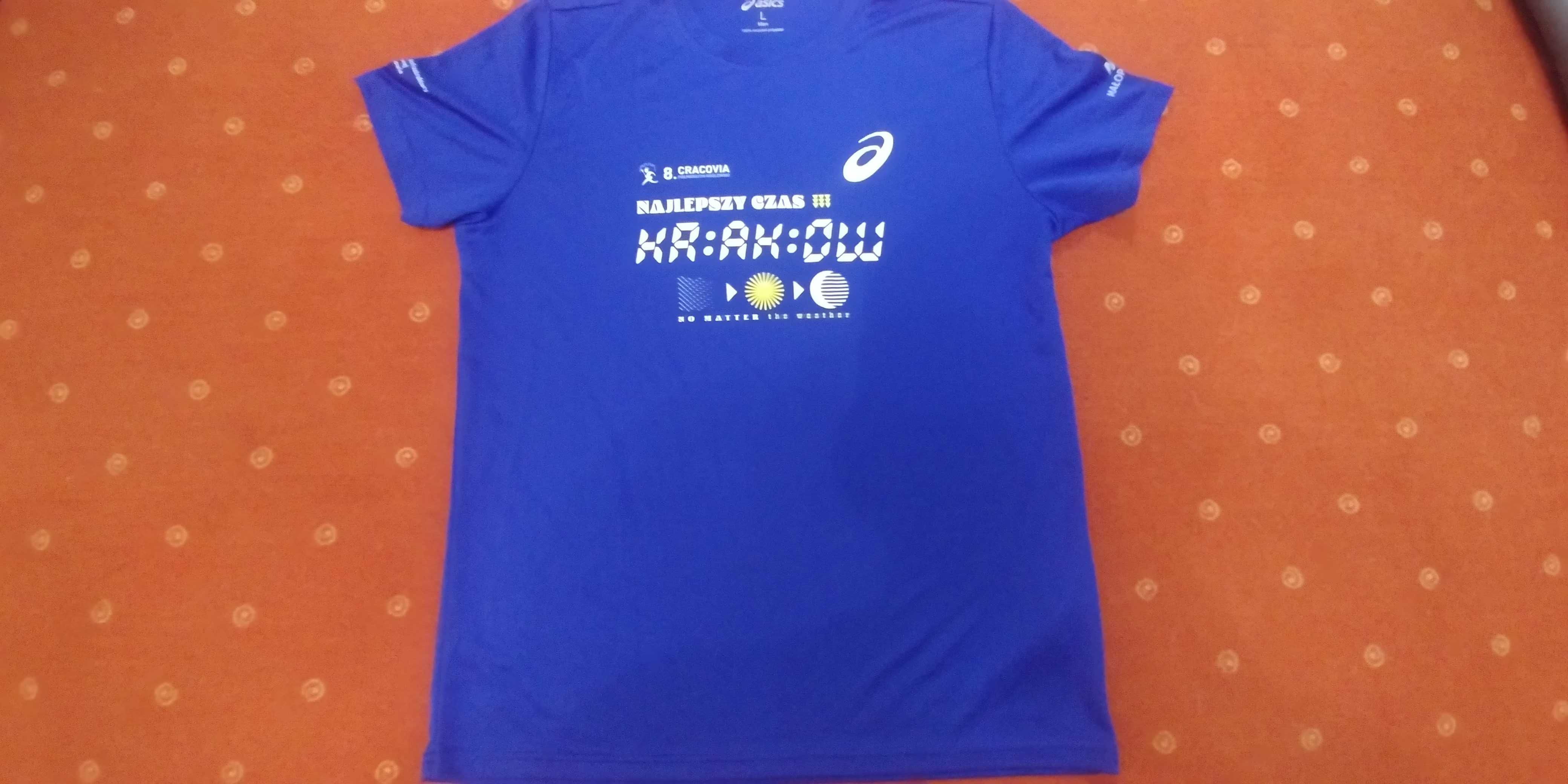 Nowa koszulka biegowa Asisc Półmaraton Kraków 2022 rozm. L