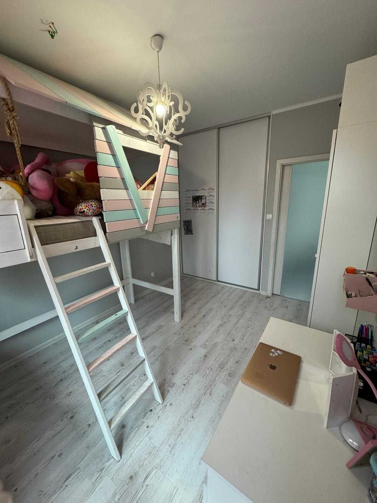 Łózko Piętrowe "Domek" drewniane dla Dziecka