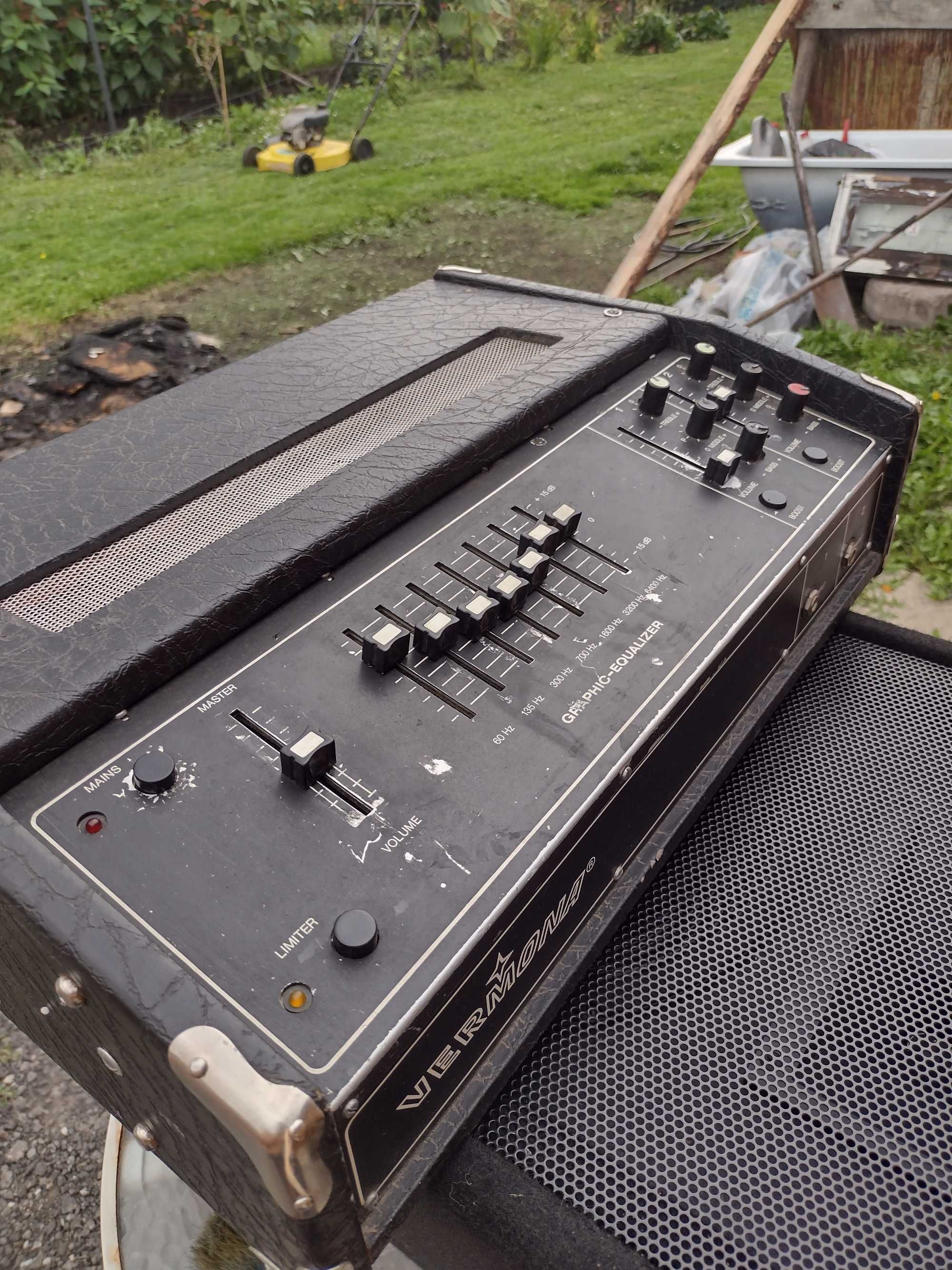 1-kolumna estr.YAMAHA ax12 200w.wzmacniacz powermix.2 mikrofony-zestaw