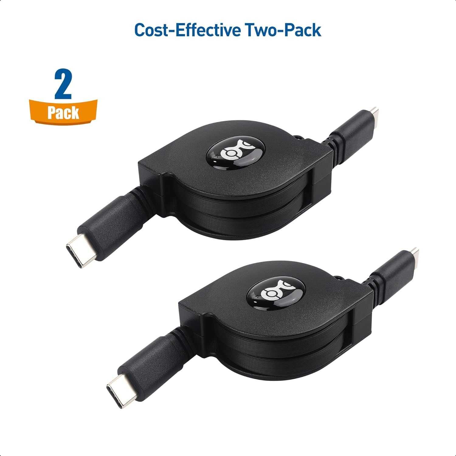 Kabel do ładowarki USB C USB C zwijany 1m 2szt SPP415